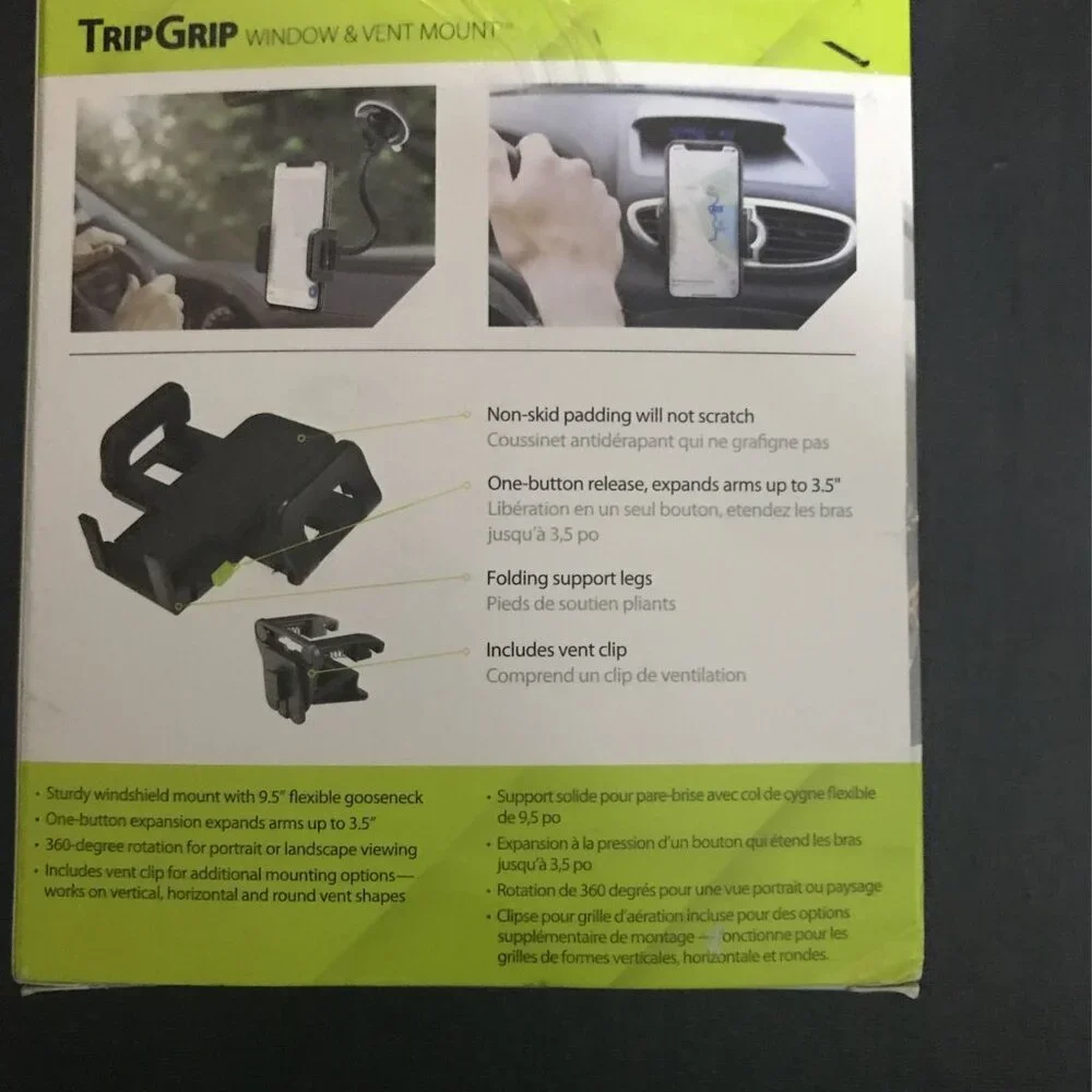 Bracketron TripGrip Window & Vent Mount - Black***OPEN BOX